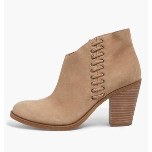 Lucky Brand suede bootie, camel color, size 9